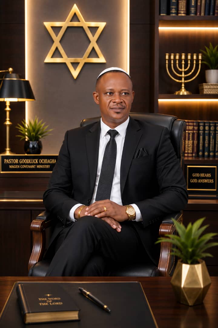 Pastor Goodluck seated portrait